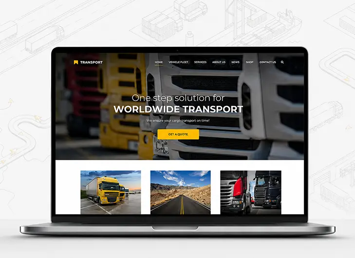 Worldwide Logistics homepage preview